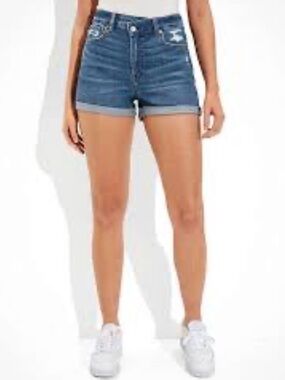 American Eagle Super High Rise Crossover Mom Jean Shorts NWT Size 18